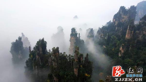 张家界天子山初冬云海胜仙境（组图）