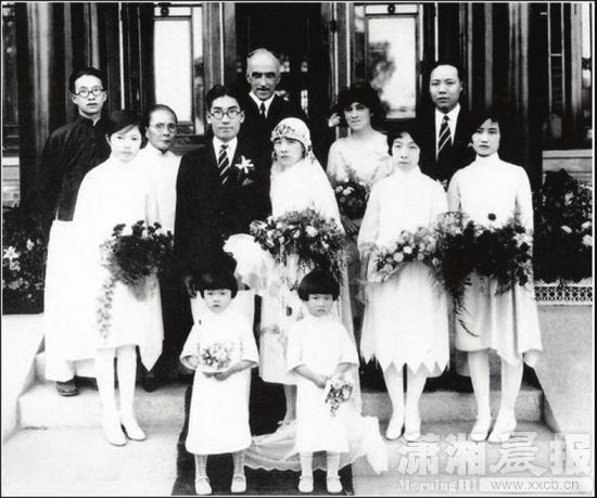 1929年冰心和吴文藻婚礼,证婚人司徒雷登.