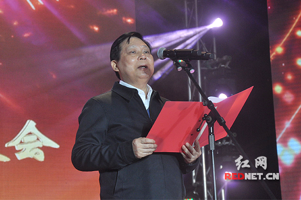湖南省关工委主任杨泰波讲话。
