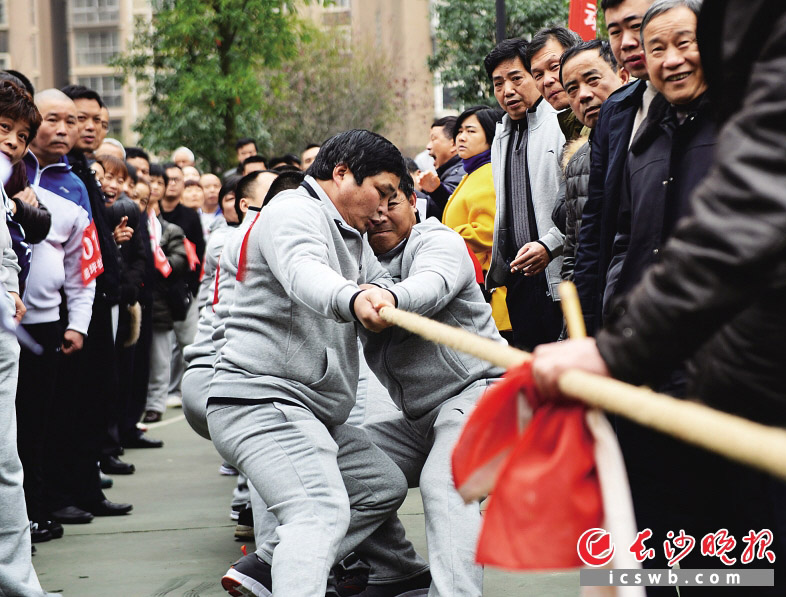　　拔河比赛由群众运动员参与，现场笑声一片。长沙晚报记者 邹麟 摄
