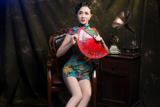 歌手魏菲儿旗袍写真曝光网友主要看气质