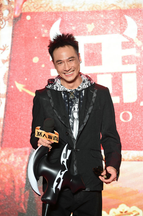 吴镇宇现场分外开心