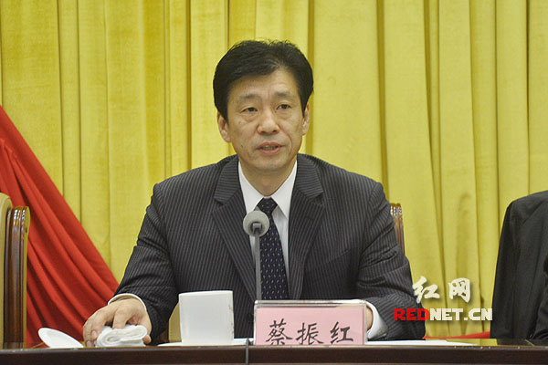 湖南省副省长蔡振红讲话。