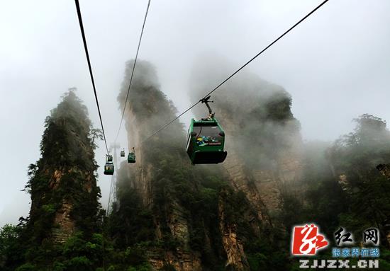 武陵源三条“空中走廊”去年安全运客610.5万人次