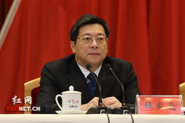 湖南省委副书记、省长杜家毫主持会议。