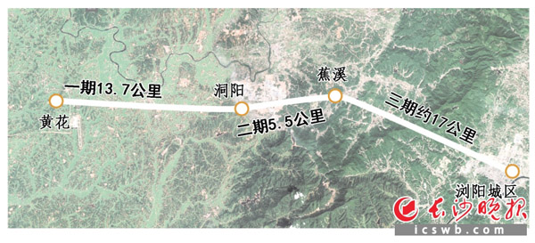 金阳大道浏阳境内示意图 制图/王斌