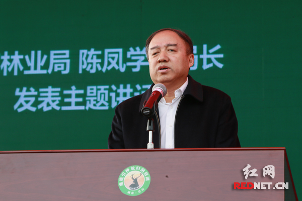 国家林业局副局长陈凤学讲话。