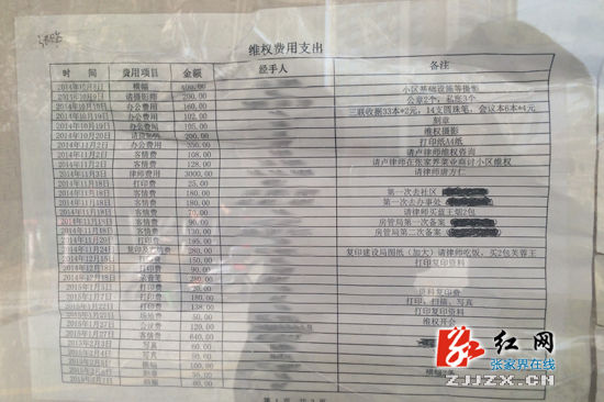 张家界：小区业主自费维权 维权费用来“打官司”还是“走关系”