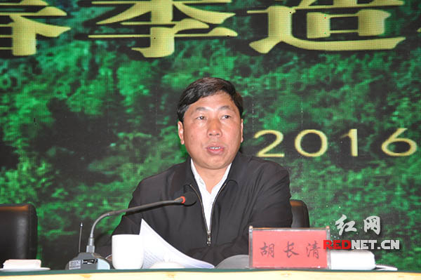 10日下午，湖南省林业厅党组副书记、副厅长胡长清部署“十三五”及2016年造林绿化工作任务。