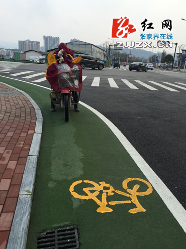 【城市观察员】请尊重“自行车道”做文明张家界人