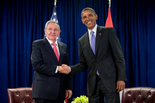 2015年9月，奥巴马和卡斯特罗在联大期间会晤。
