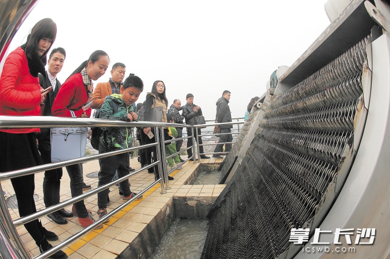 　　↑昨日是“世界水日”，市民代表和社会团体代表一起走进水厂，见证了一滴水经过12道制水工艺，变成可饮用“放心水”的过程。 　　长沙晚报记者 陈飞 摄