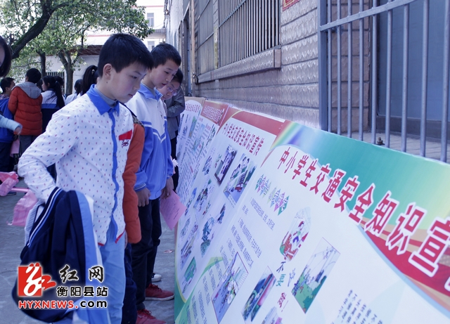 衡阳县交警大队开展全国安全教育日宣传活动