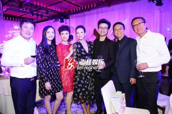 汪峰章子怡和姚晨、于冬金巧巧夫妇、导演黄建新、刘伟强