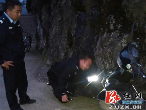 永定区：毒蛇钻进摩托车头 民警及时解危情