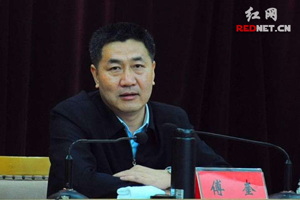 湖南省委常委、省纪委书记傅奎在会上做专题辅导报告。