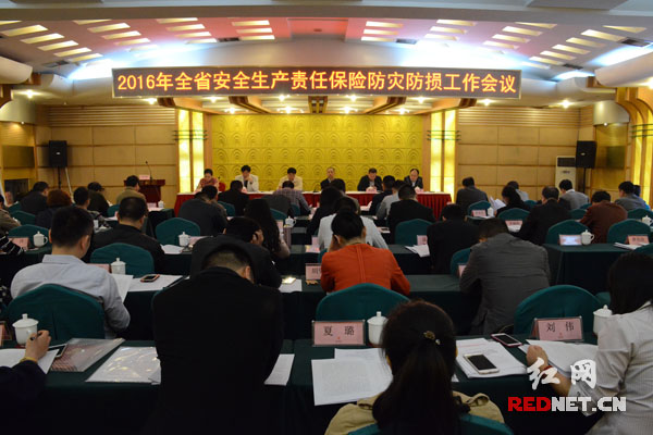4月19日，2016年湖南省安全生产责任保险防灾防损工作会议召开。