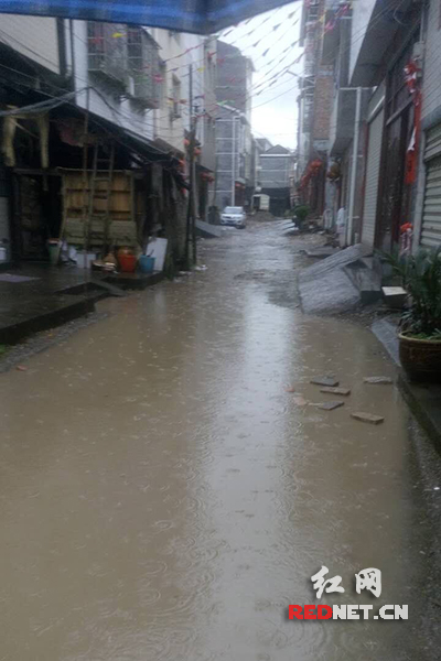 下雨天该路段成了“小河”(网友供图)