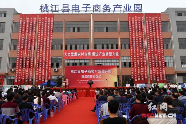 桃江县电子商务产业园正式开园。