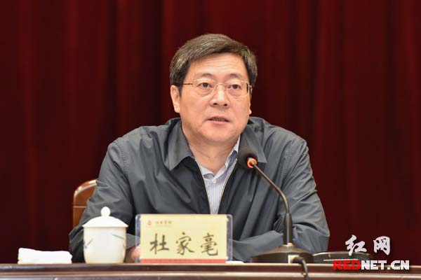 湖南省委副书记、省长杜家毫主持大会。