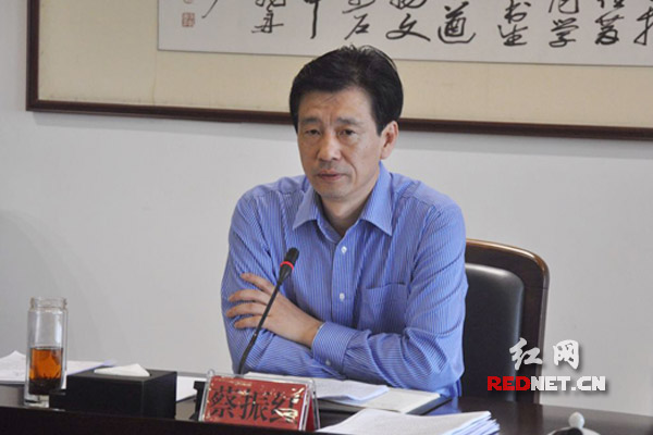 湖南省副省长蔡振红讲话。