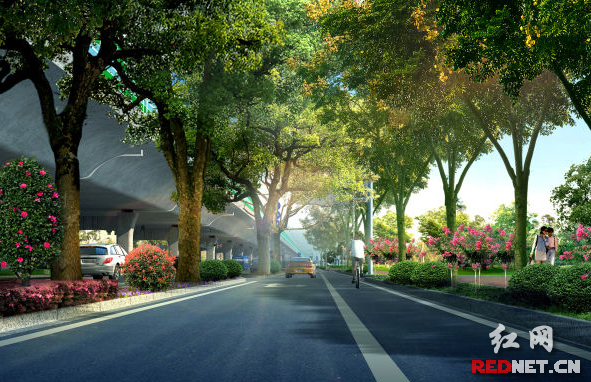 按照规划，万家丽路将打造成“桥在林中、路在绿中、人在景中”的景观绿化示范路，成为长沙道路的“颜值担当”。