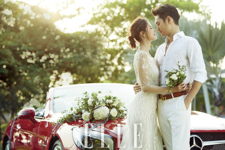 张歆艺袁弘夕阳下相拥