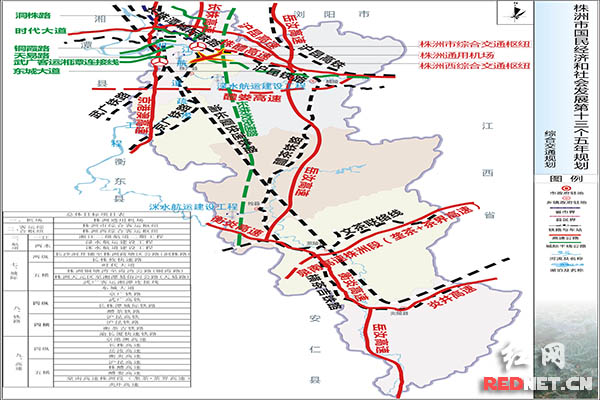 “十三五”株洲综合交通规划图