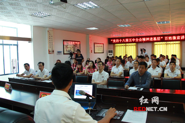 衡阳市委讲师团的专家凌正华老师作辅导报告。