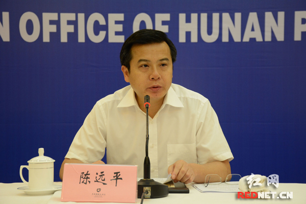 湖南省文化廳副廳長、省文物局局長陳遠平發布相關新聞。