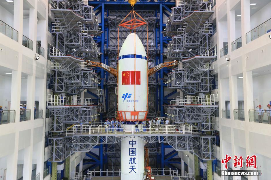 长征七号运载火箭总装画面曝光