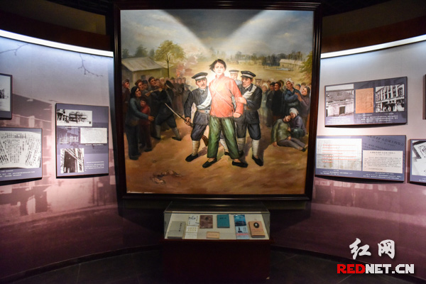 油画描绘了1928年向警予在武汉英勇就义时场景。