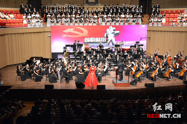 6月29日晚，“颂歌献给党”——纪念中国共产党成立95周年音乐会在长沙音乐厅举行。