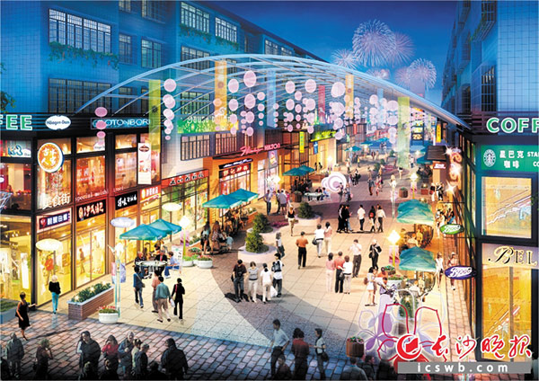 中部国际农创园效果图。楼下体验馆楼上电商交易，将让农博会天天可逛。长沙晚报记者李卓 翻拍