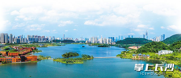 这是美丽的西湖文化园。均为长沙晚报记者 石祯专 摄