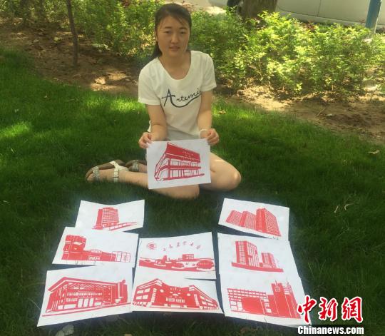 甘肃“90后”女学生“刀锋微缩”母校建筑群(图)