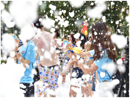 搜狐视频《约跑不能停》创意潮跑Water Run空降朝阳公园