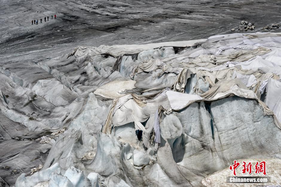 阿尔卑斯山最古老冰川被盖毯子 防止其融化