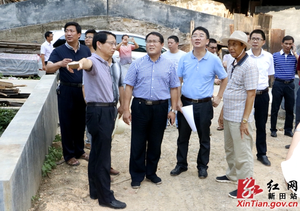 刘年来率督查组到新田督查易地扶贫搬迁实施情况