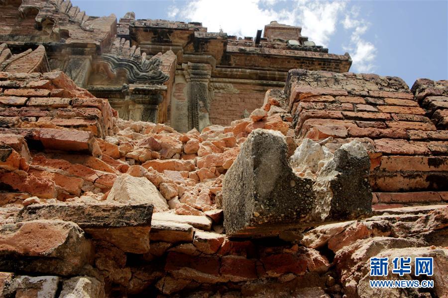 缅甸地震造成3死2伤 数百座佛塔受损