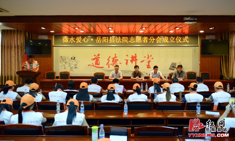 微水爱心岳阳县法院志愿者分会成立