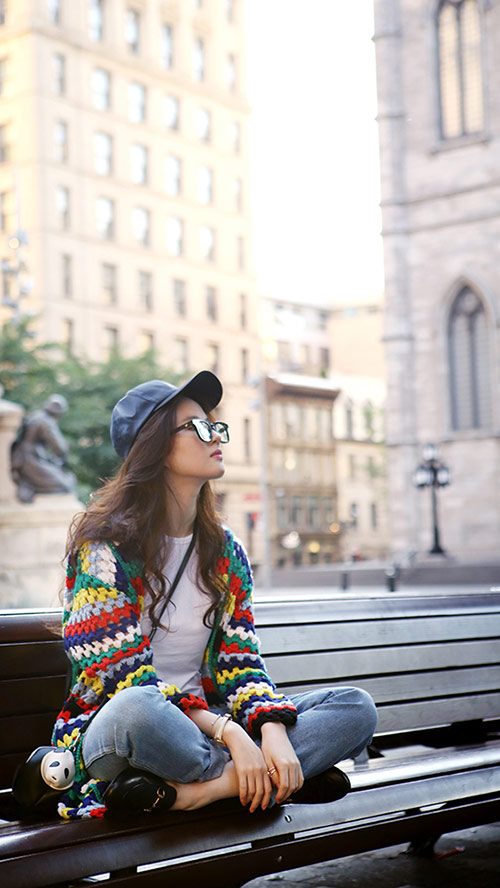 29岁刘亦菲提名影后? 蒙特利尔逆光玩街拍/图【6】