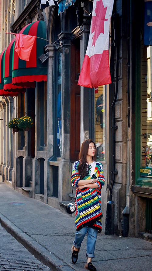 29岁刘亦菲提名影后? 蒙特利尔逆光玩街拍/图【9】