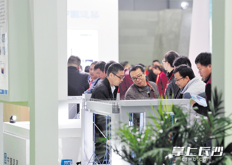 住博会上，参观的市民对绿色建筑十分关注。长沙晚报记者 王志伟 摄