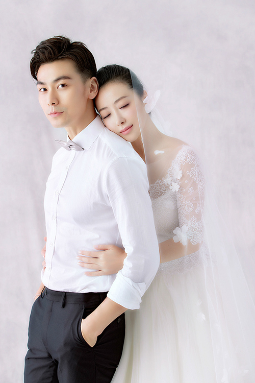 陈紫函纯白婚纱写真-3