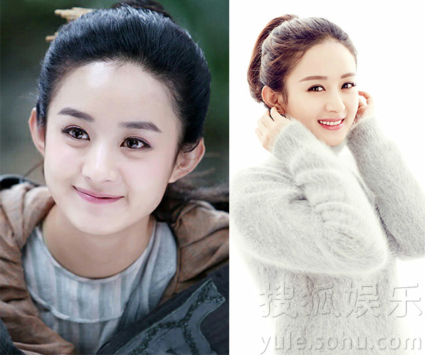 娱乐圈娃娃脸女艺人 赵丽颖林依晨张含韵张艺馨