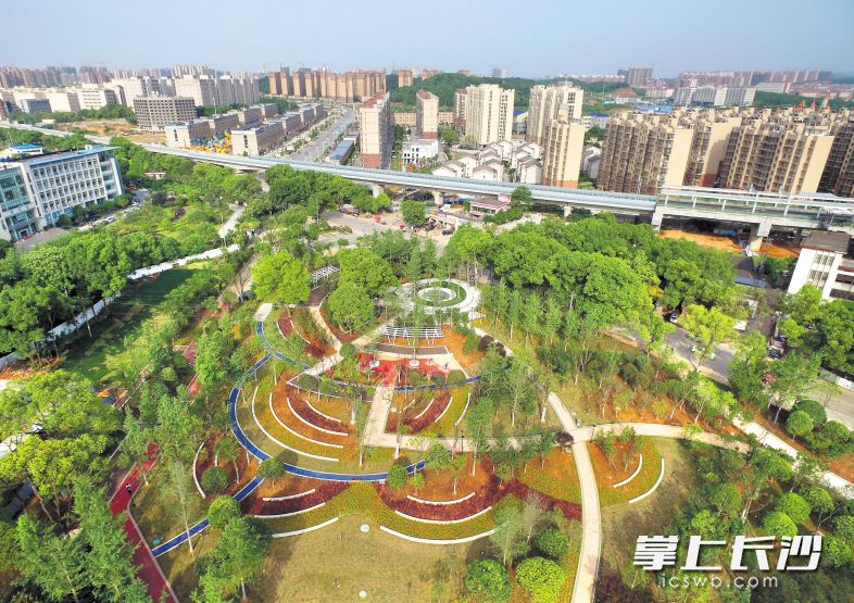 图为从一片仓库拆建而成的社区公园。本版图片 长沙晚报记者 石祯专 李锋 余劭劼 摄影报道