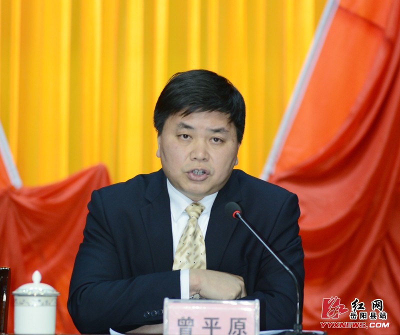 县委副书记,县长曾平原主持会议并讲话