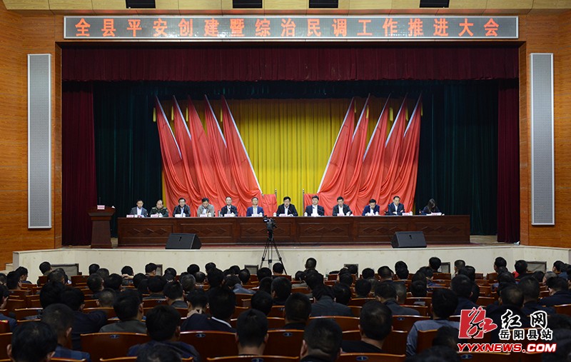 岳阳县平安创建暨综治民调工作推进会召开