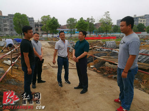 李天明暗访道县重点项目建设情况